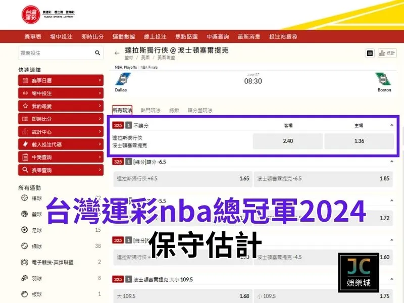 台灣運彩nba總冠軍2024